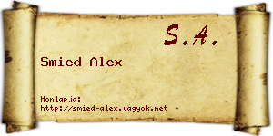 Smied Alex névjegykártya